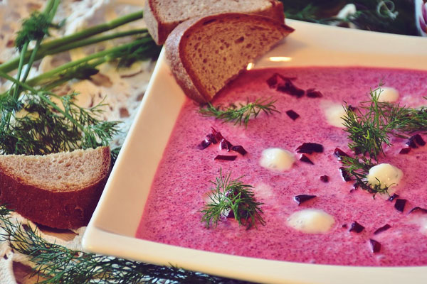 Chłodnik litewski - Polish chilled beetroot soup