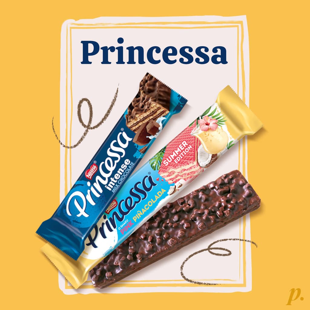Princessa: chocolate coated wafers 