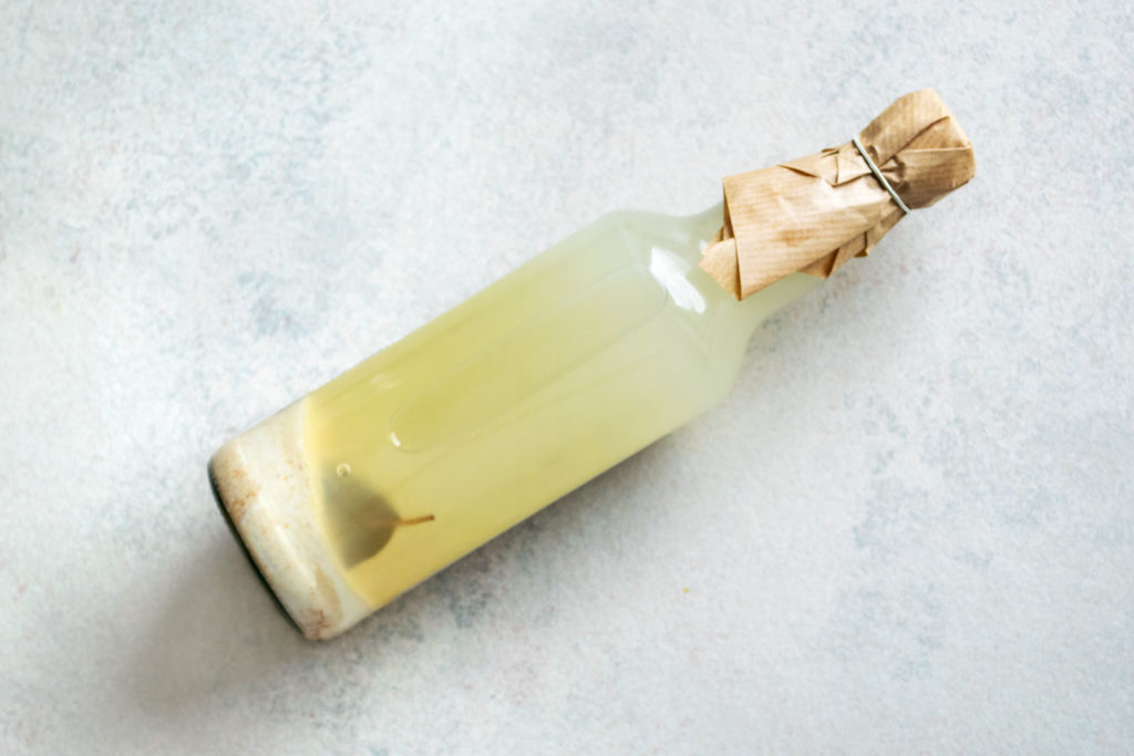 Fermented Sour Rye Starter (Zakwas) in a bottle