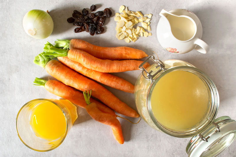 Ingredients for Cold Carrot Soup