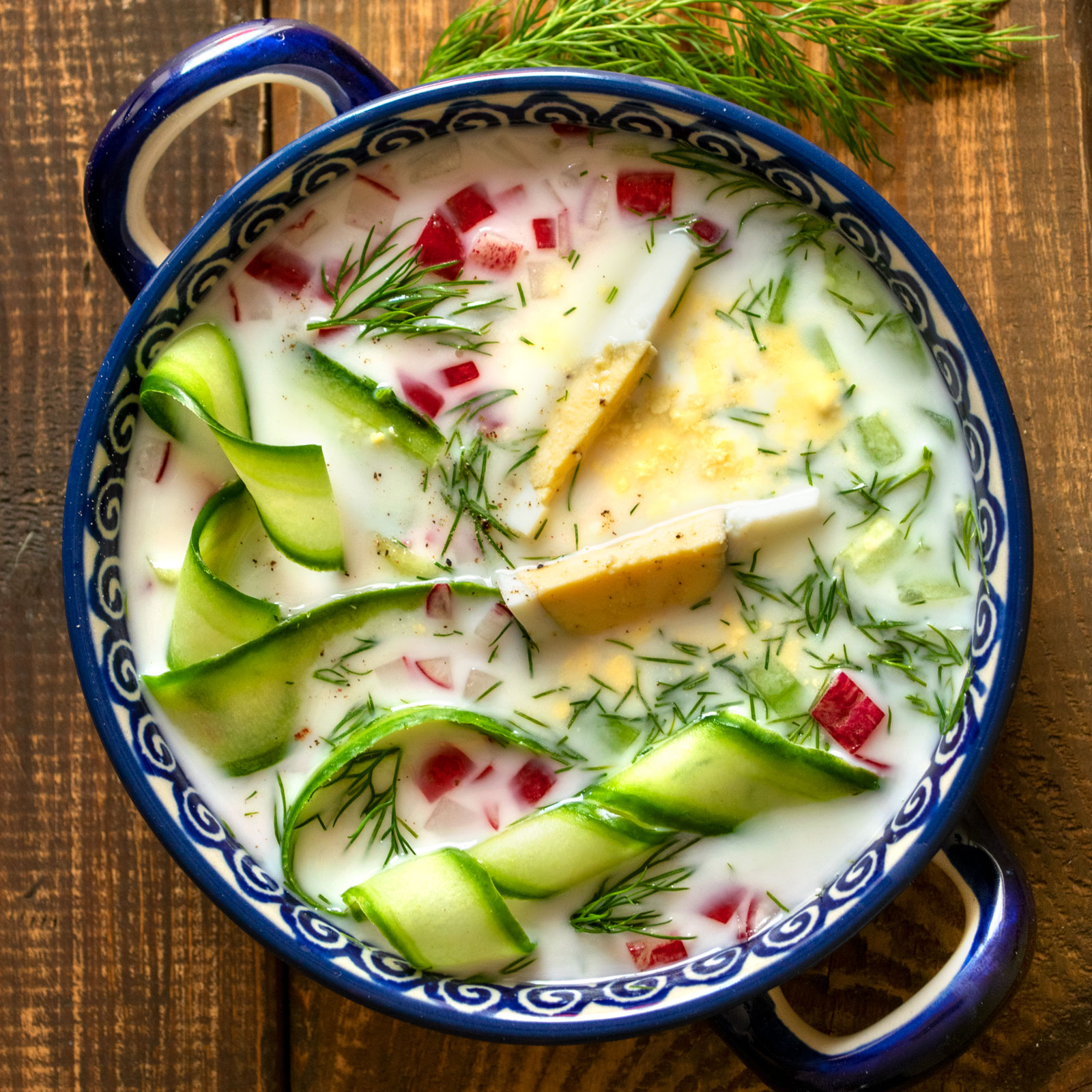 Polish Cold Cucumber Soup with Dill Recipe