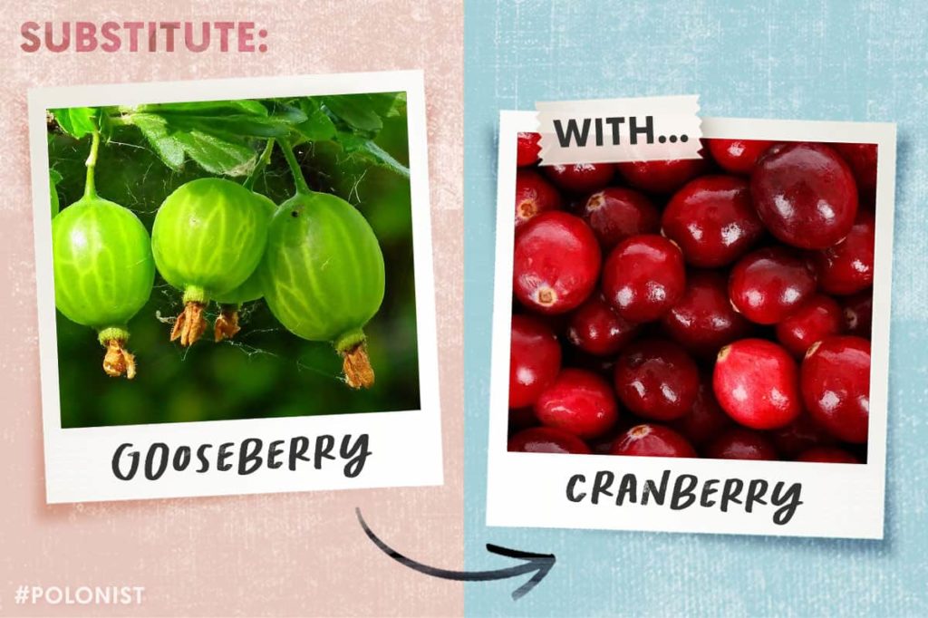 Gooseberry substitute: cranberry