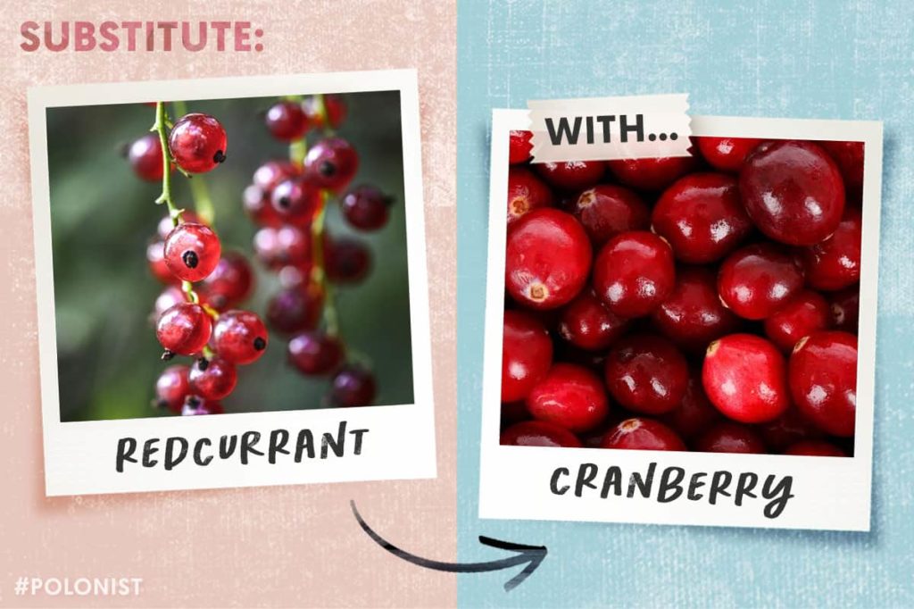Redcurrant substitute: cranberry
