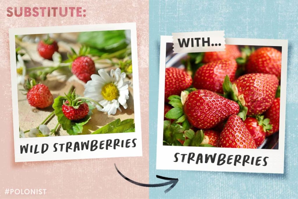 Wild strawberry substitute: strawberry