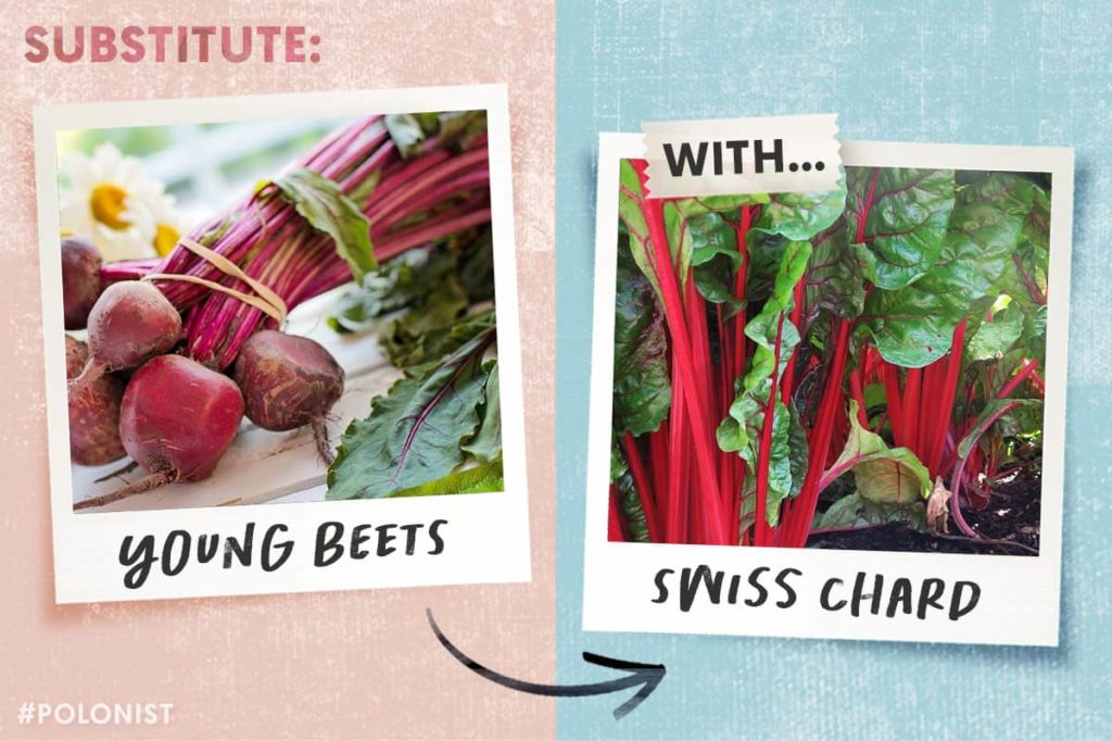 Young beets substitute: swiss chard