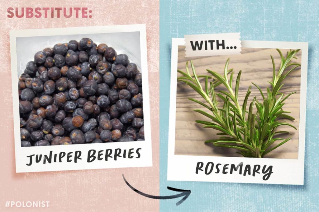 Juniper berries substitute: rosemary