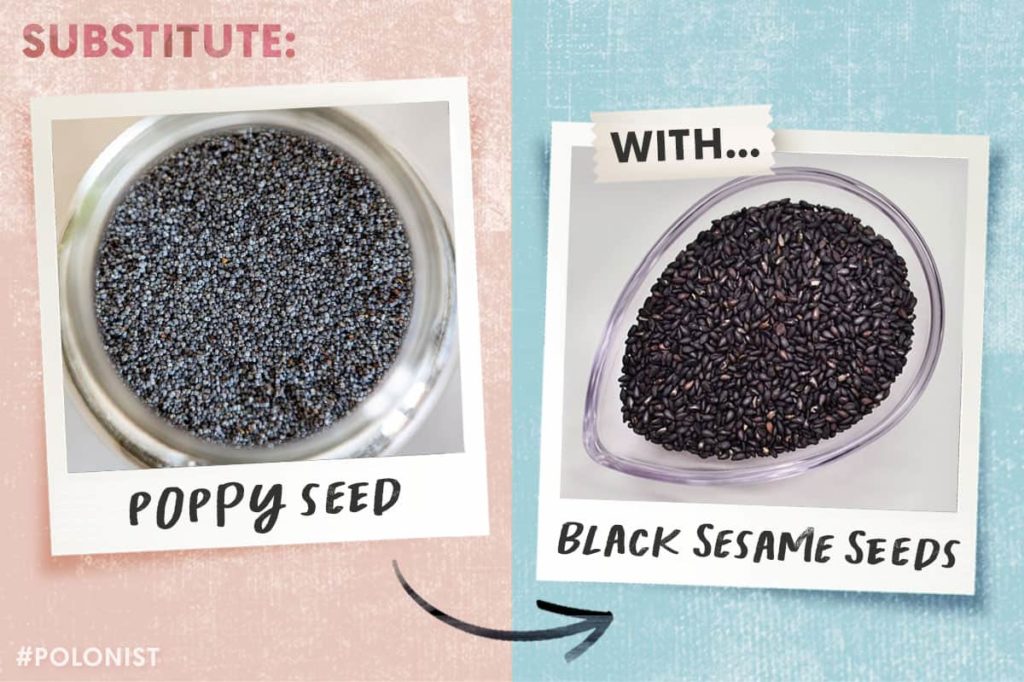 Poppy seed substitute: black sesame seeds
