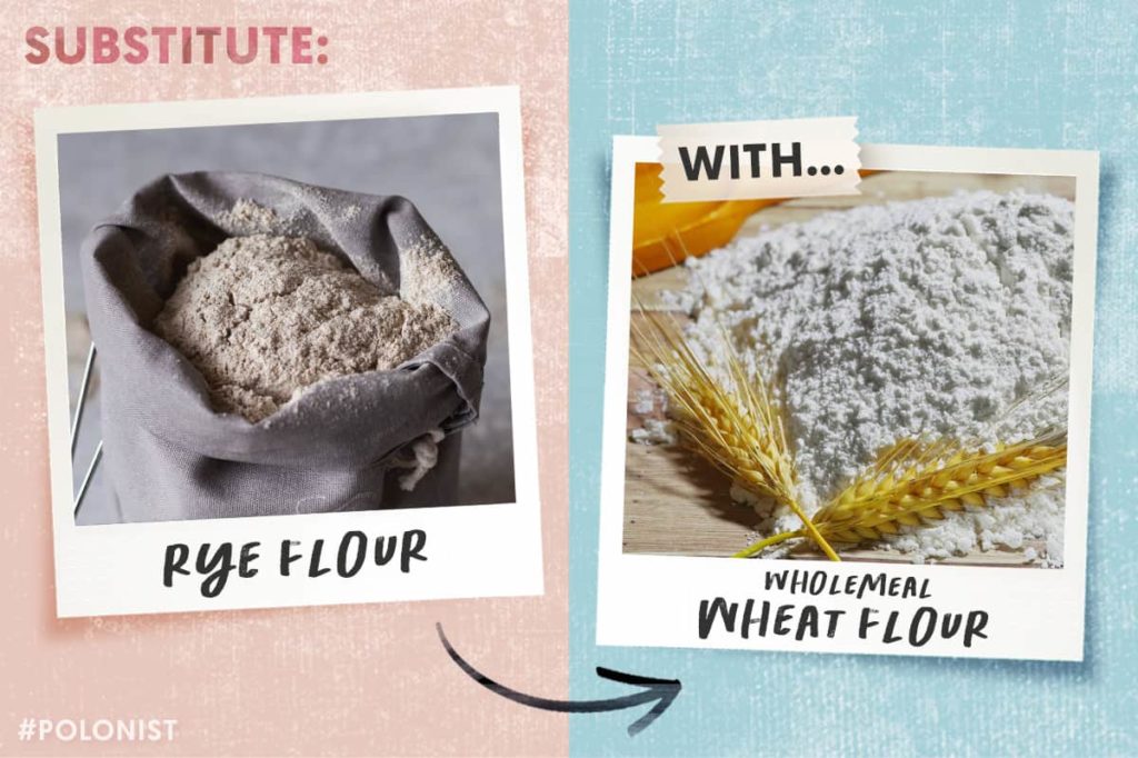 Rye flour substitute: wholemeal wheat flour