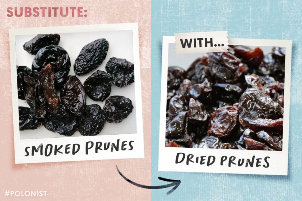 Smoked prunes substitute: dried prunes