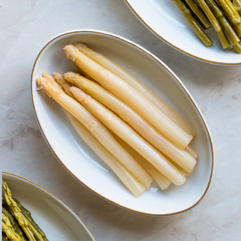 lacto-fermented white asparagus